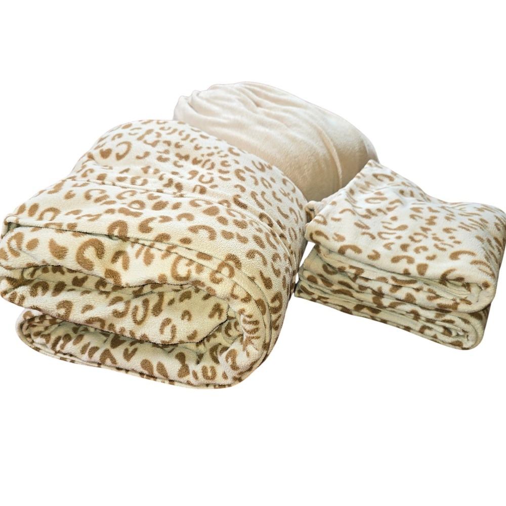 King Size Sheet Set Polar Fleece Cheetah Print Fitted Flat Pillowcase Berkshire